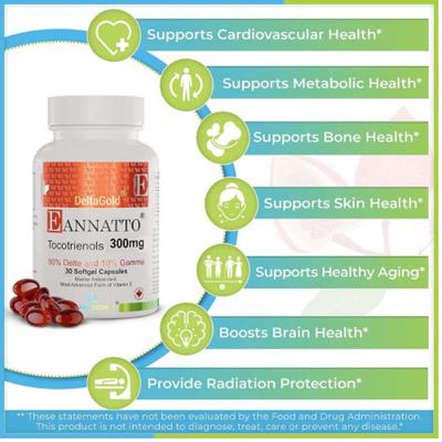 Wellness Extract Delta Gold Eannatto 300 mg Tocotrienols Softgel Capsule 30's - Vital Health