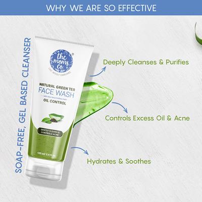 The Moms Co. Green Tea Face Wash 100 ml - Scrubs & Exfoliants