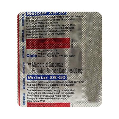 Metolar XR 50mg Capsule 15'S - Hypertension-Bet