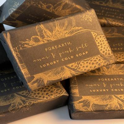 Purearth Anar & Pink Salt Luxury Cold Soap 100 gm - Soaps