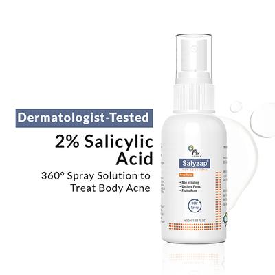 Fixderma 2% Salicylic Acid Salyzap Body Acne Spray For Acne on Back, Shoulders & Chest (50 ml) - Essential Oils