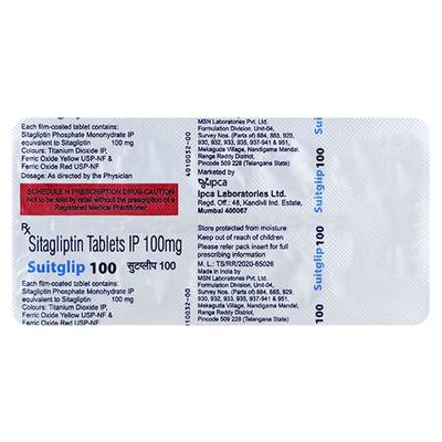SUITGLIP 100 Tablet 10's - Diabetes-Ant