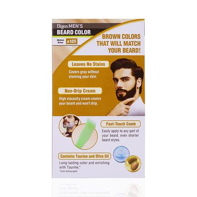 Bigen Men's Beard Color No Ammonia - Medium Brown B105 40gm - Crème