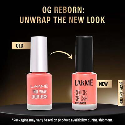 Lakme True Wear Color Crush Nail Polish, Long Lasting & Vibrant Nail Paint, 42, 6ml - Nail Polish