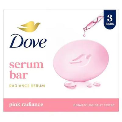 Dove Pink Radiance Serum Bar Soap (Pack of 3 x 125 g) - Soaps