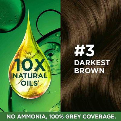 Garnier Color Naturals Creme Riche - 3 Darkest Brown (70 ml + 60 gm) - Crème