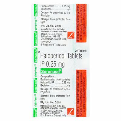 SERENACE 0.25 Tablet 20's - Psychosis-Ans