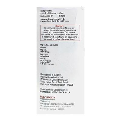 BUNASE 1.0 Respules 5X2ml - Asthma/COPD-Ast