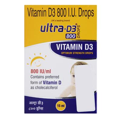 Ultra D3 800IU Drops 15ml - Supplements-Vit