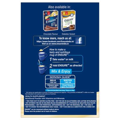Ensure Nutritional Powder - Vanilla Flavour 1.9 kg (Refill Pack) - Daily Health Drinks