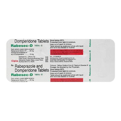 Rabesec D Tablet 10'S - Ulcer/Reflux/Flatulence-Aaa
