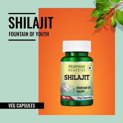 Morpheme Remedies Shilajit 500mg Extract 60's - Herbal Dietary Supplement