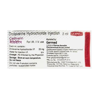 CADIVARIN Injection 2ml - Muscle Spasm-Ant