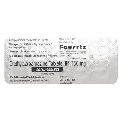 Eofil 150mg Tablet 10'S - Parasitic Worms-Ant