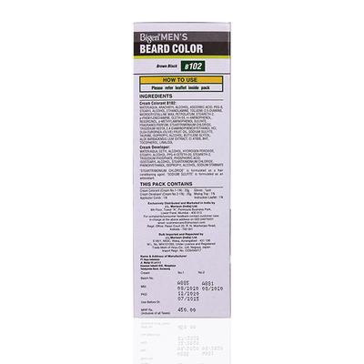 Bigen Men's Beard Color No Ammonia - Brown Black B102 40gm - Crème