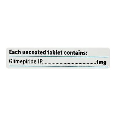 Glimy 1mg Tablet 14'S - Diabetes-Ant