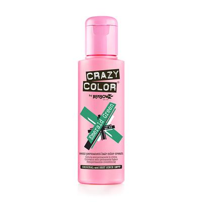 Crazy Color Semi-Permanent Hair Color Cream - Emerald Green 100 ml - Crème