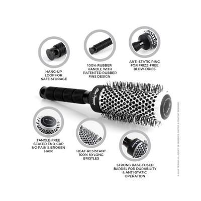 Alan Truman White Ceramic Blow-Drying Brush-Small 0.25 ml - Hair Brushes