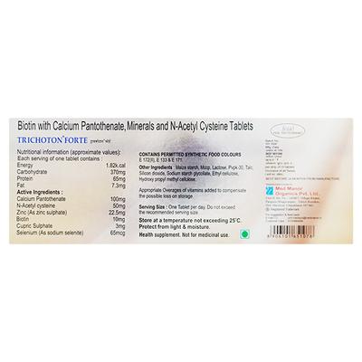 Trichoton Forte Tablet 10'S - Supplements-Vam
