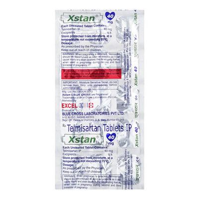 Xstan 40mg Tablet 15'S - Hypertension-Ang