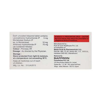 Ventocore AX Tablet 10'S - Cough And Cold-Cou
