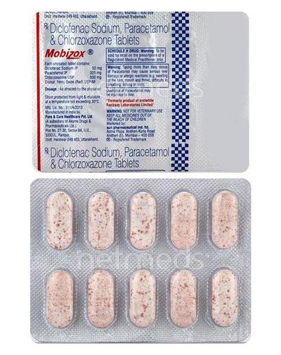 Mobizox Tablet 10'S - Muscle Cramps/Spasticity-Mus