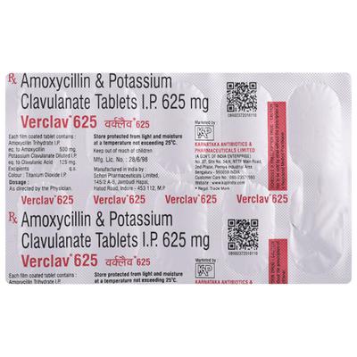 Verclav 625mg Tablet 10'S - Bacterial Infections-Pen