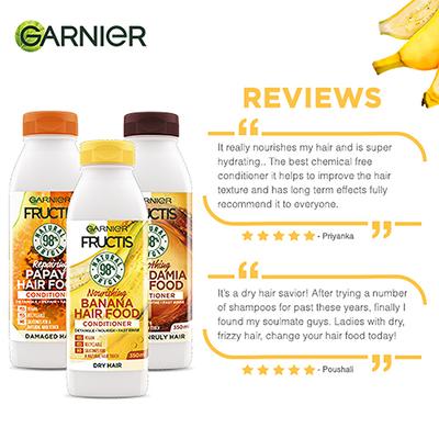Garnier Fructis Hair Food - Reparing Papaya Conditioner For Damaged Hair 350 ml - Conditioners