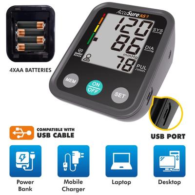 AccuSure Automatic Digital Blood Pressure Monitor (AS09) 1's - Blood Pressure Monitor Device