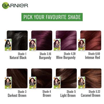 Garnier Color Naturals Creme hair color, Shade 3.16 Burgundy 105.6 gm - Crème