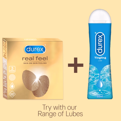 Durex Condoms - Real Feel 3's - Plain/Flavoured Condoms