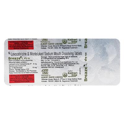 Breaze L Tablet 10'S - Asthma/COPD-Ast