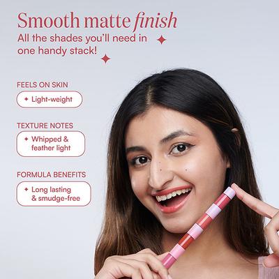 Gush Beauty Palak Tiwari - Super Stack- Brown & Lovely 4-In-1 Liquid Lipstick 8.4ml - Liquid Lipsticks