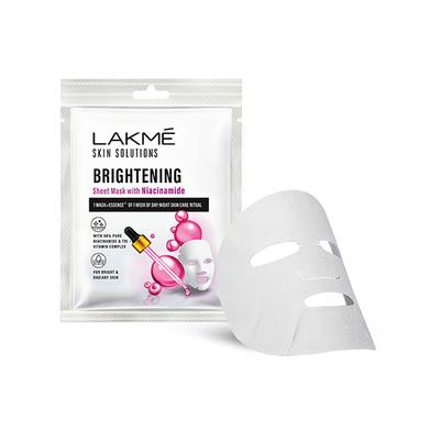 Lakme Skin Solutions Sheet Mask Brightening With Niacinamide 25 ml - Sheet Masks