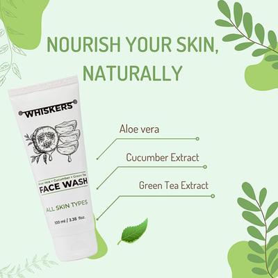 Whiskers Aloe Vera Face Wash 100 ml - Face Washes