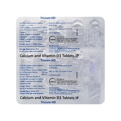 TRICIUM HD Tablet 15's - Supplements-Cal