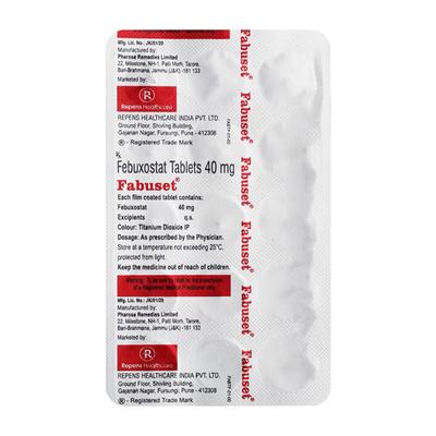 Febuset 40mg Tablet 10'S - Gout