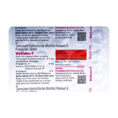 Veltam F Tablet 15'S - Bladder And Prostate Disorders-Dru
