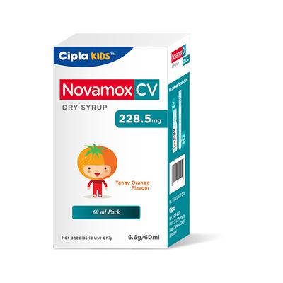 NOVAMOX CV 228.5MG TANGY ORANGE FLAVOUR Dry Syrup 60ml - Bacterial Infections-Pen