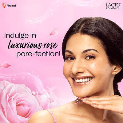 Lacto Calamine Rose Water Toner for Glowing Skin with Aloe Vera and 2% Niacinamide 120 ml - Toners