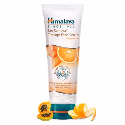 Himalaya Tan Removal Orange & Oatmeal Face Scrub 50gm - Face Scrubs