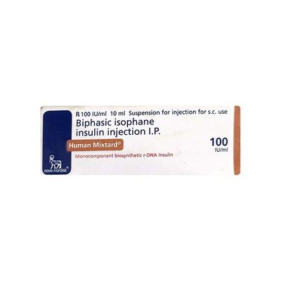 Human Mixtard 30/70 100IU Injection 1X10ml - Diabetes-Ins