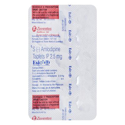 Eslo 2.5mg Tablet 15'S - Hypertension-Cal