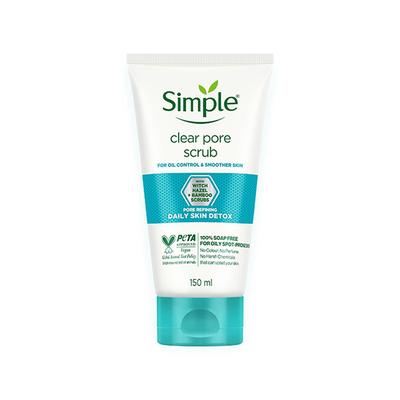 Simple Daily Skin Detox Clear Pore Facial Scrub 150 ml - Face Scrubs