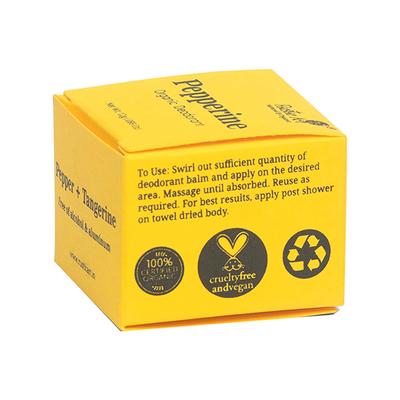 Rustic Art Pepperine Organic Deodorant Balm with Vitamin E 12 gm - Women Deodorants/Roll-Ons