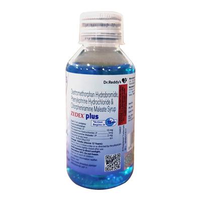 ZEDEX PLUS NEW SUGAR FREE MIX FRUIT FLAVOUR Syrup 100ml (N) - Cough And Cold-Cou