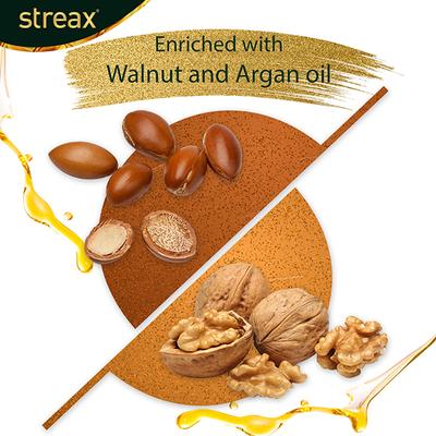 Streax Cream Hair Colour - 3 Dark Brown Enriched With Walnut & Argan Oil (20G Colourant+20ml Developer+5G Conditioner) 1's - Crème