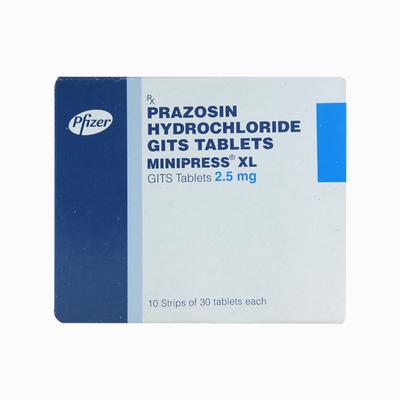 Minipress XL 2.5mg Tablet 30'S - Hypertension-Oah