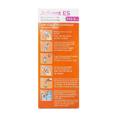 ADVENT ES 642.9 MG ORANGE FLAVOUR Oral Suspension 50ml - Bacterial Infections-Pen