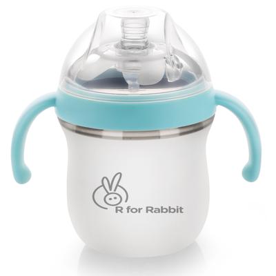 R For Rabbit First Feed Silicon Bottle 160 ml - Blue - Feeding & Nursing
